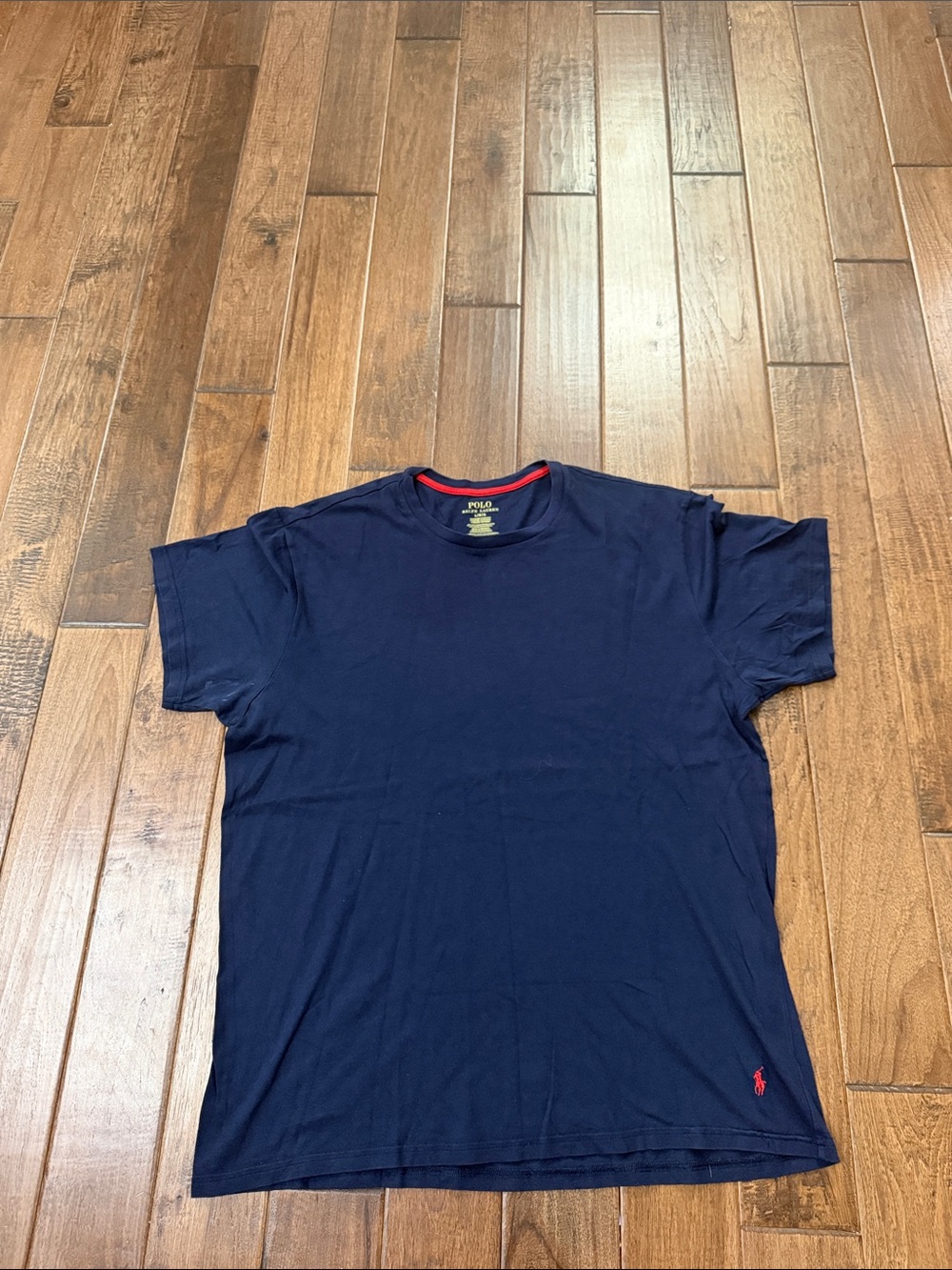 Polo by Ralph Lauren Navy Short Sleeve Crew Tee with Red Logo